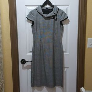 Tahari Houndstooth Plaid Vintage Dress Size 2